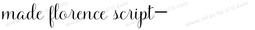 made florence script字体转换